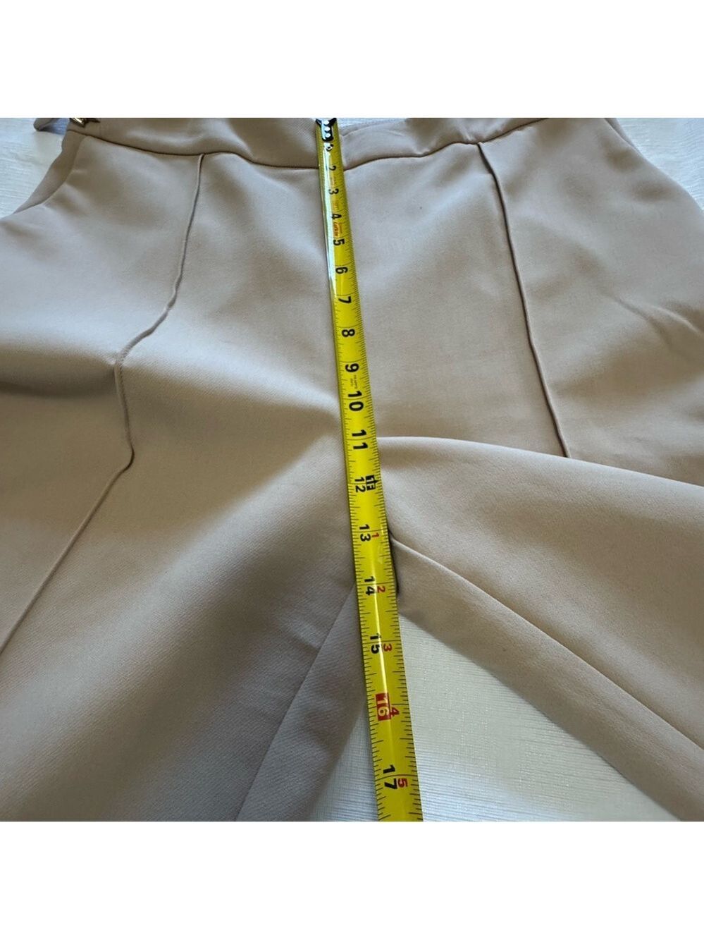 Ever New Melbourne Mila D-Ring Beige Wide-Leg Women's Pants - Picture 11 of 16